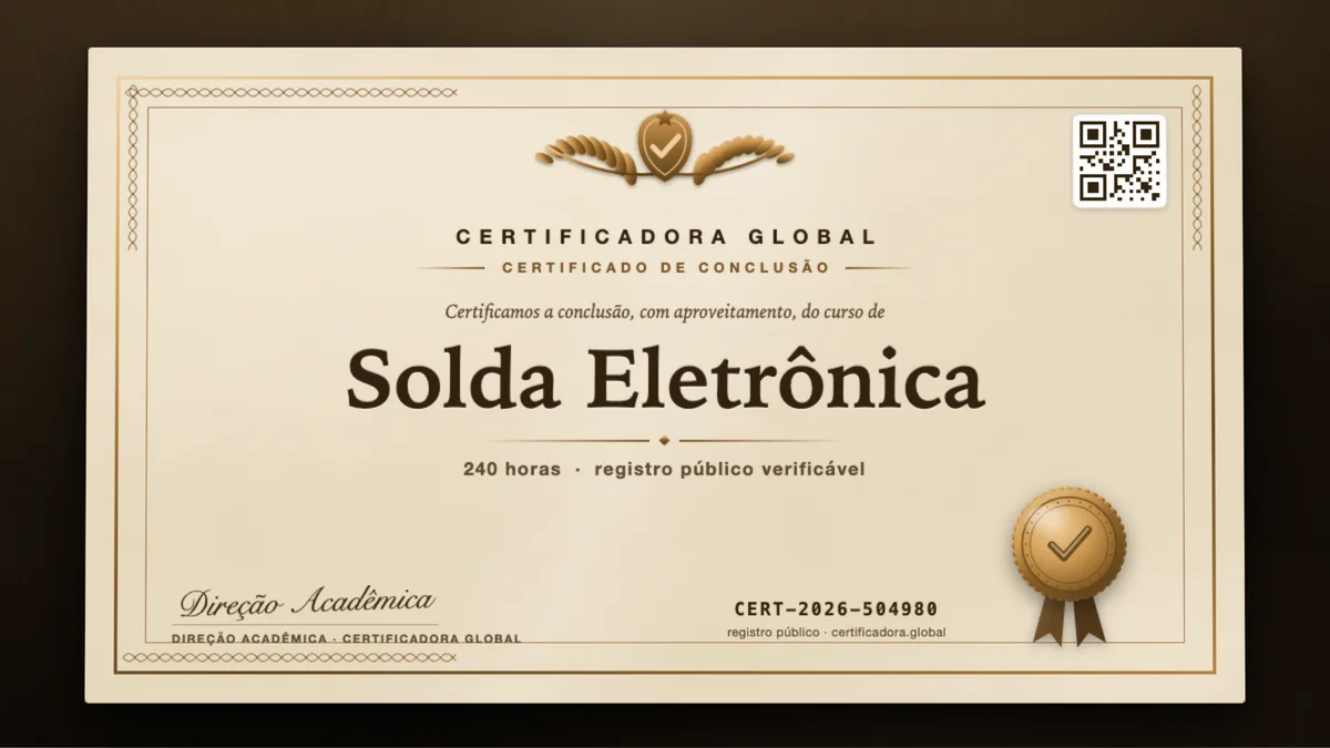 Capa do curso Solda Eletrônica
