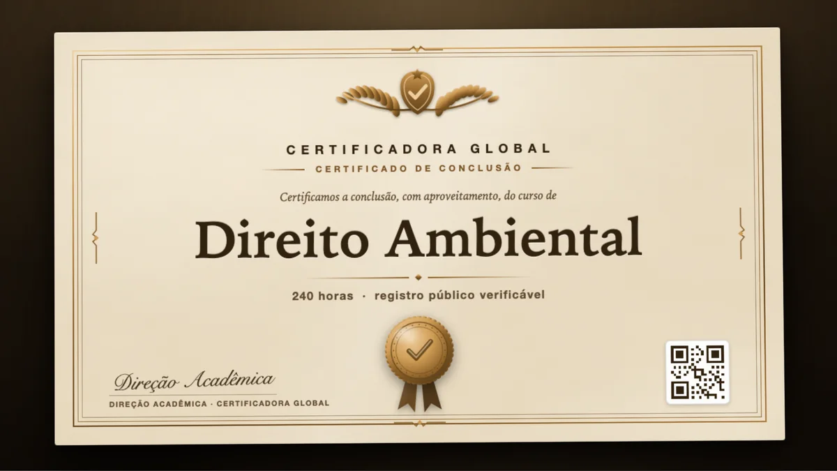 Capa do curso Direito Ambiental