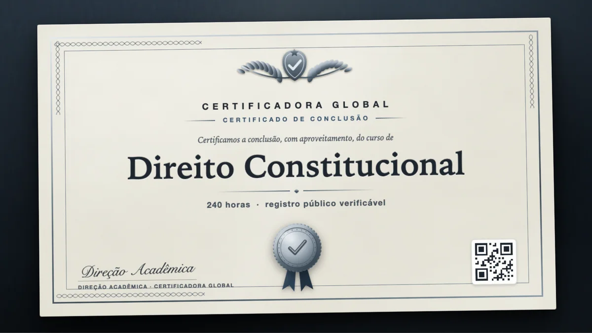 Capa do curso Direito Constitucional