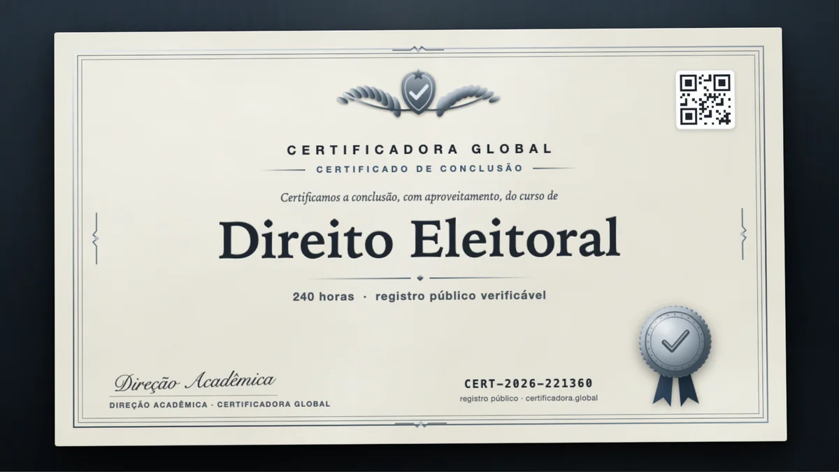 Capa do curso Direito Eleitoral