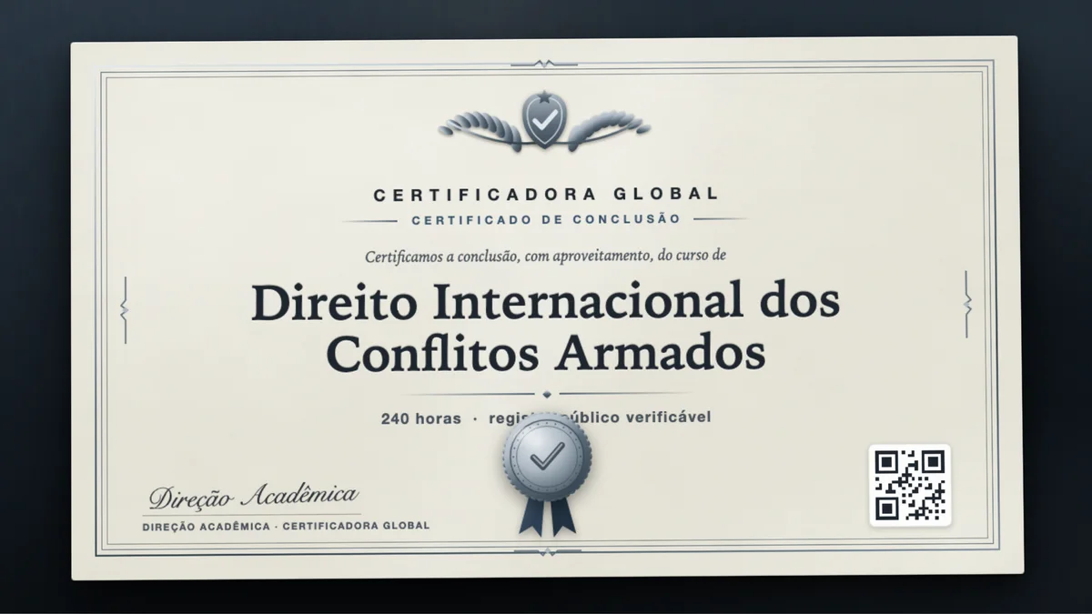 Capa do curso Direito Internacional dos Conflitos Armados