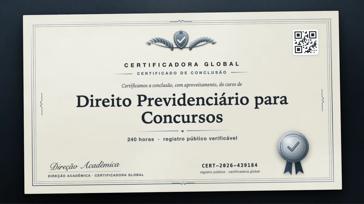Capa do curso Direito Previdenciário para Concursos