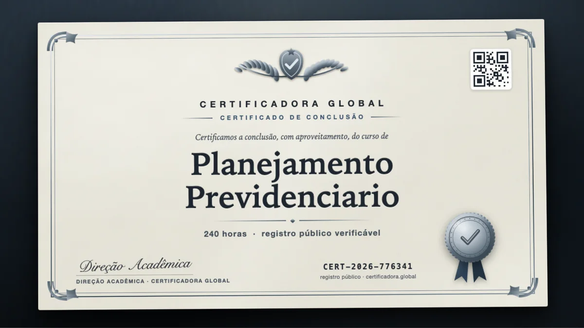 Capa do curso Planejamento Previdenciario