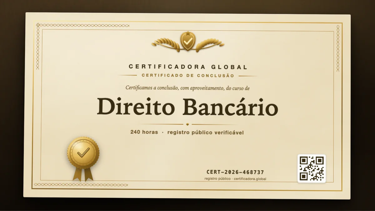 Capa do curso Direito Bancário