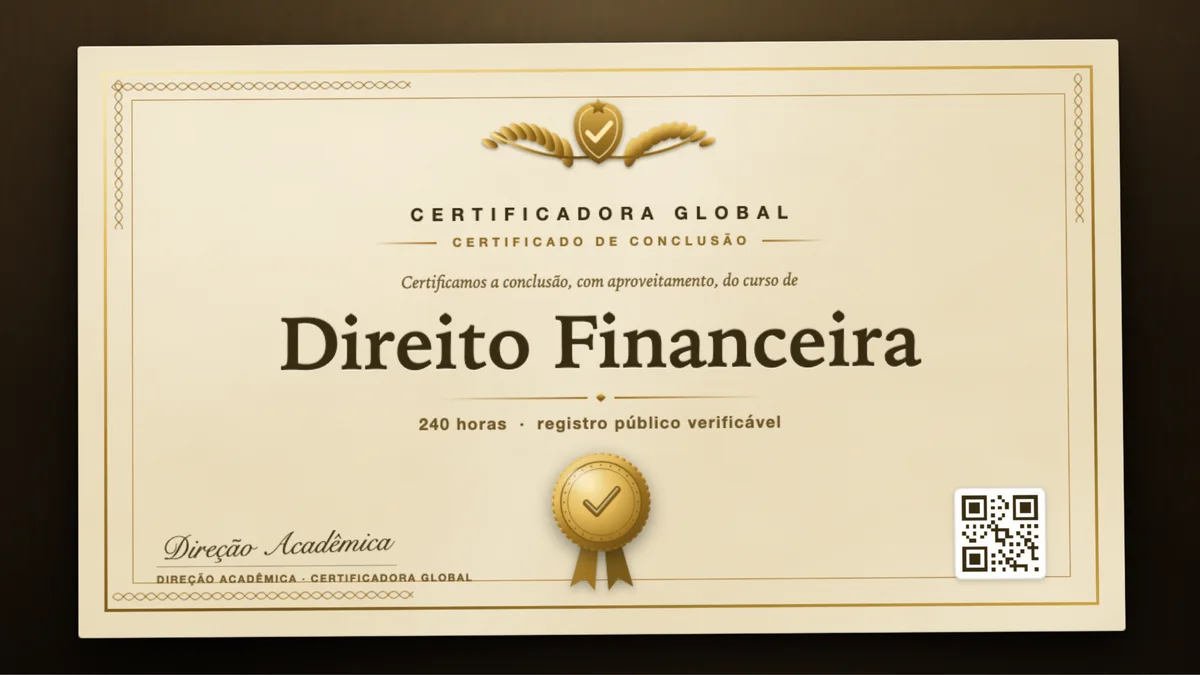 Capa do curso Direito Financeira