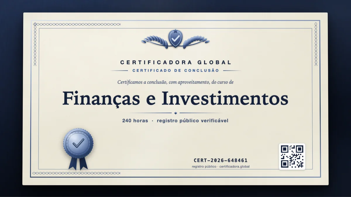 Capa do curso Finanças e Investimentos