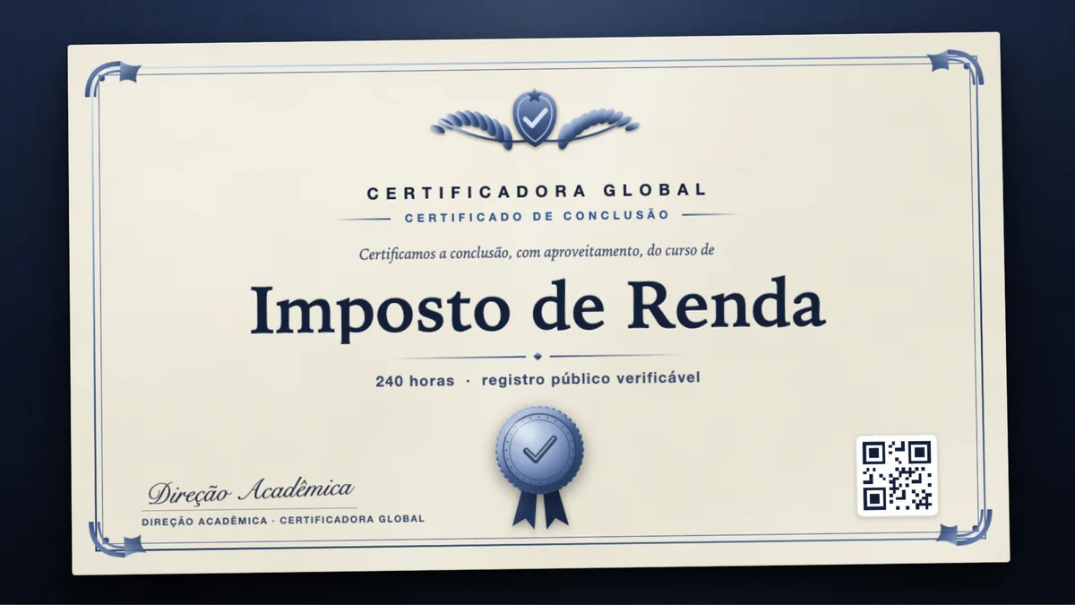 Capa do curso Imposto de Renda