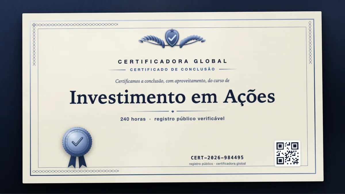 Capa do curso Investimento em Ações