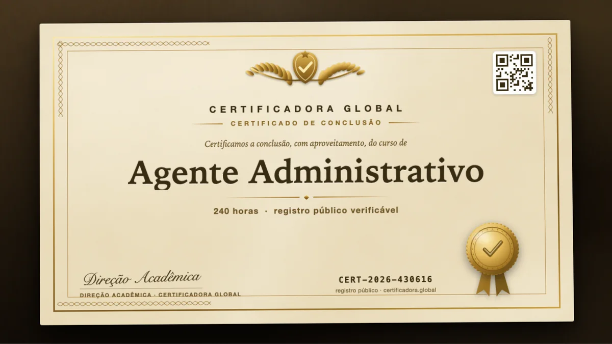 Capa do curso Agente Administrativo