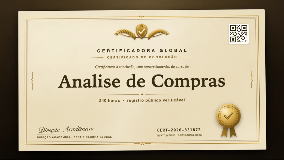 Capa do curso Analise de Compras
