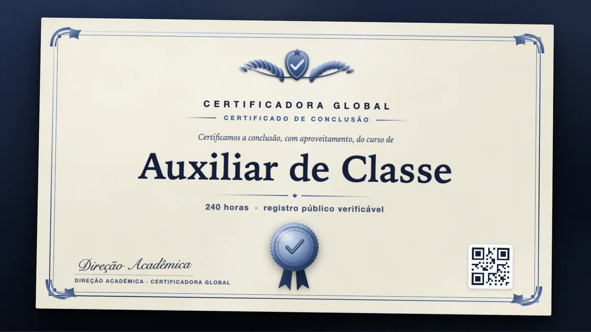Capa do curso Auxiliar de Classe