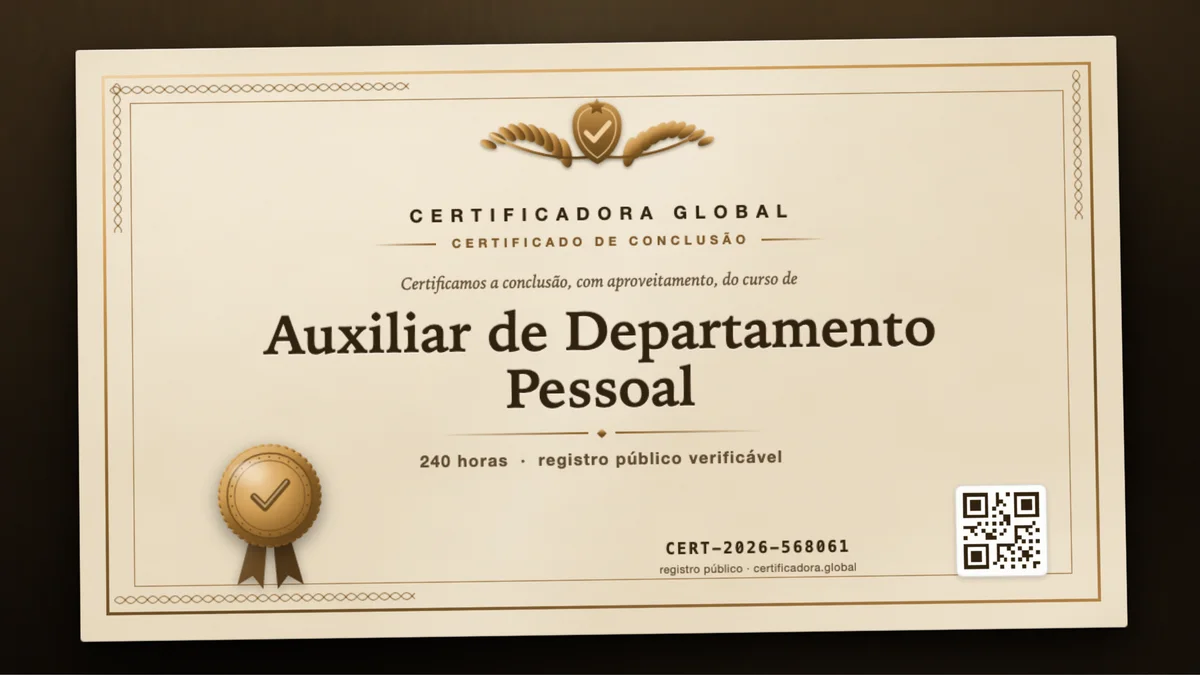 Capa do curso Auxiliar de Departamento Pessoal