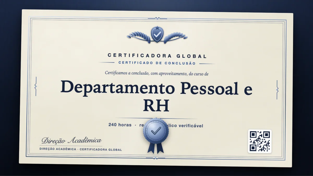 Capa do curso Departamento Pessoal e RH