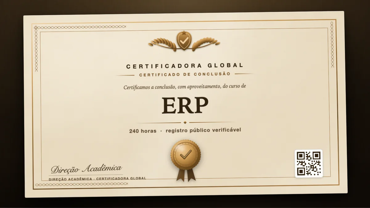 Capa do curso ERP