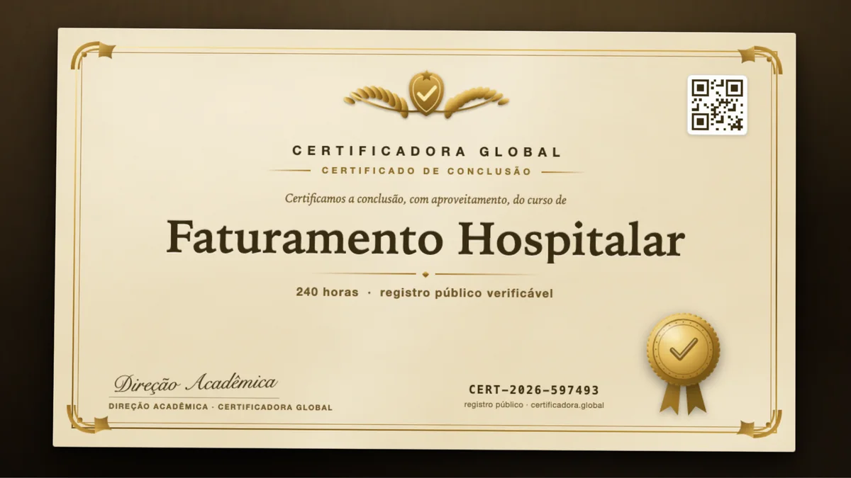 Capa do curso Faturamento Hospitalar