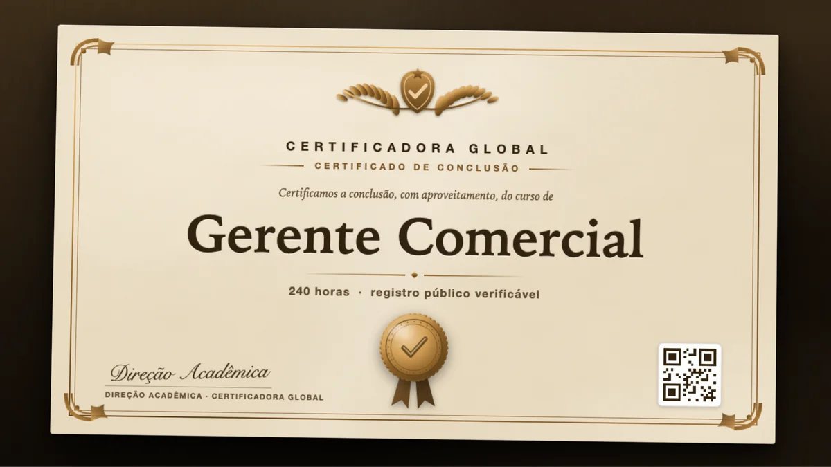 Capa do curso Gerente Comercial