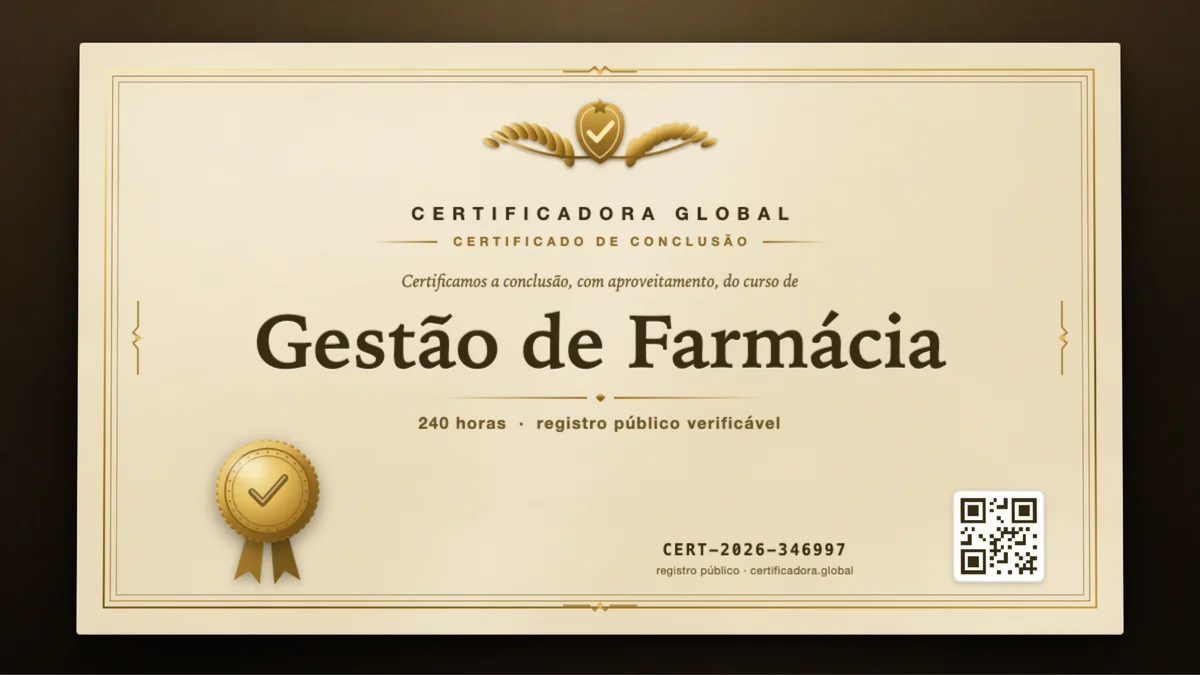 Capa do curso Gestão de Farmácia