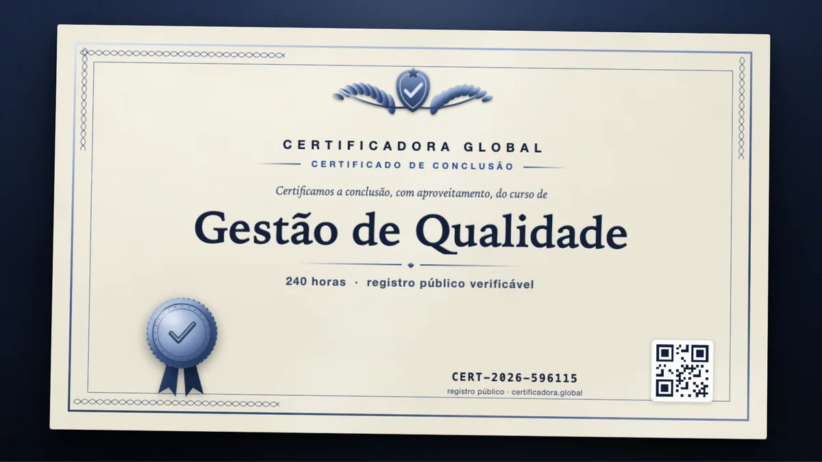 Capa do curso Gestão de Qualidade