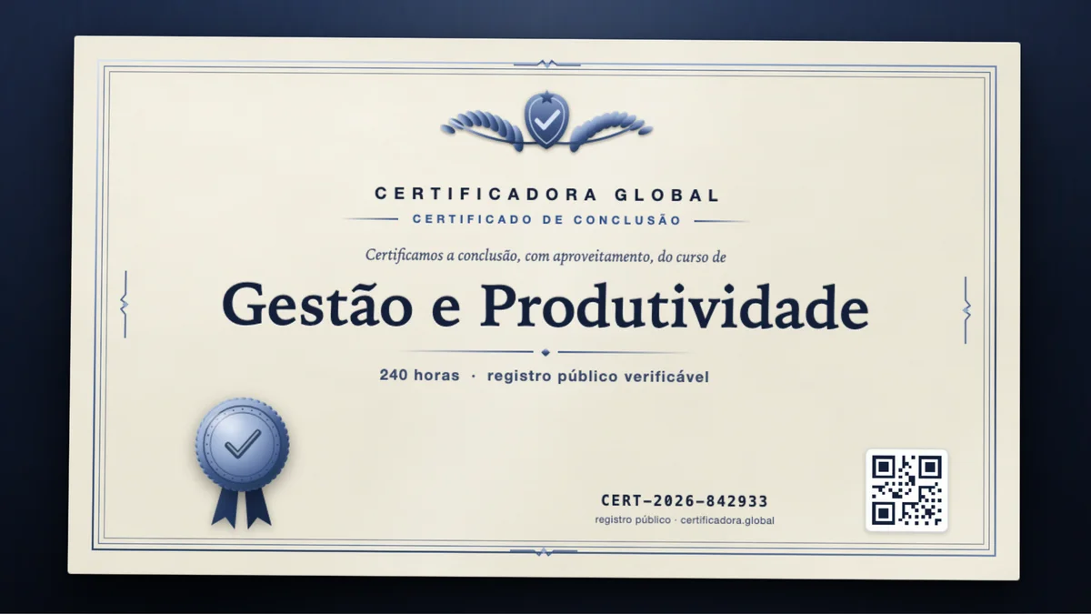 Capa do curso Gestão e Produtividade