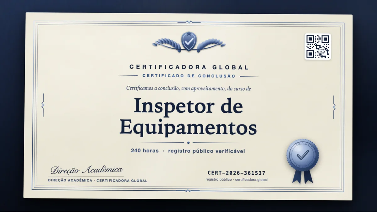 Capa do curso Inspetor de Equipamentos