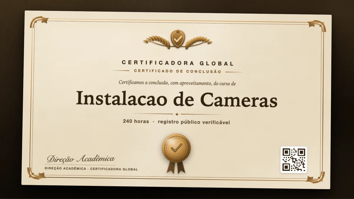 Capa do curso Instalacao de Cameras