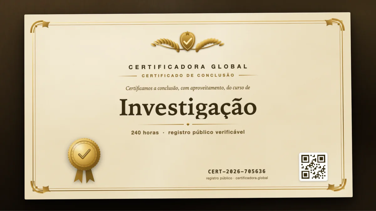 Capa do curso Investigação