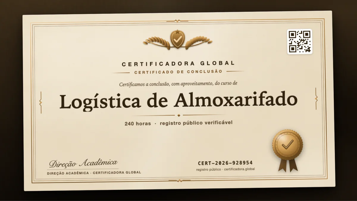 Capa do curso Logística de Almoxarifado
