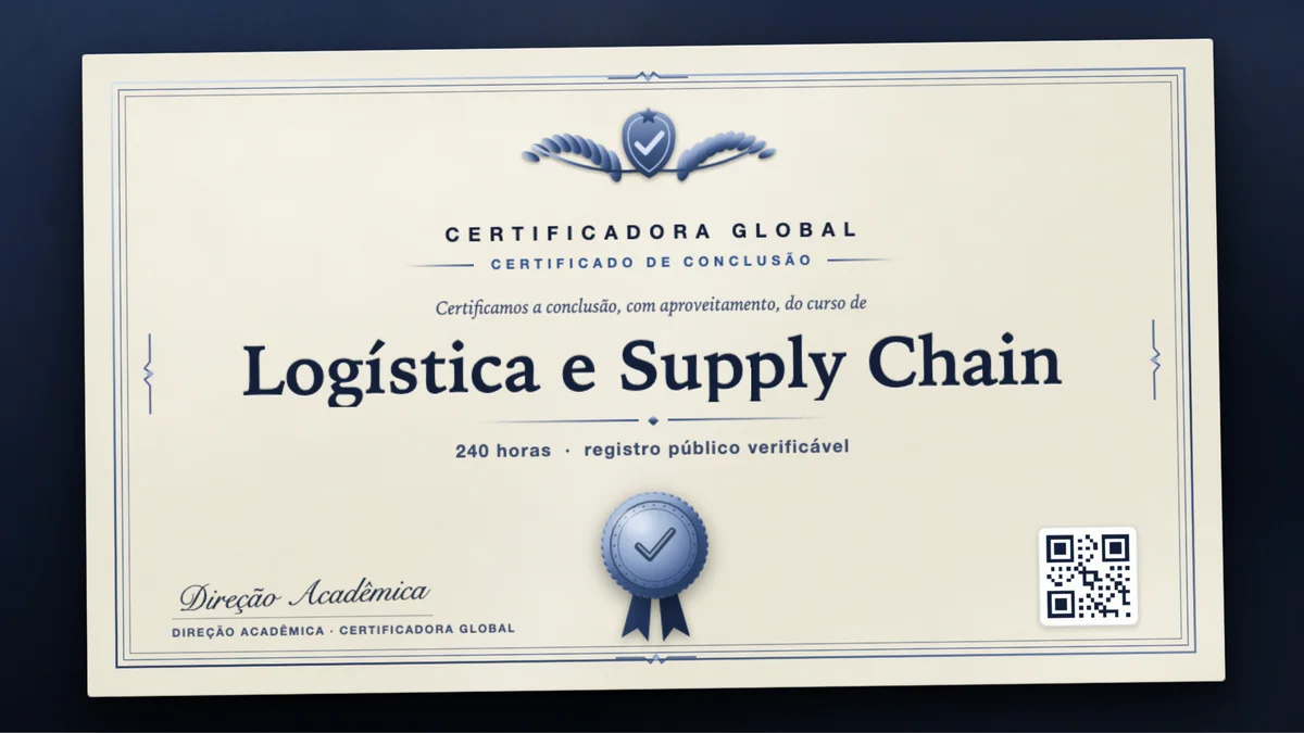 Capa do curso Logística e Supply Chain