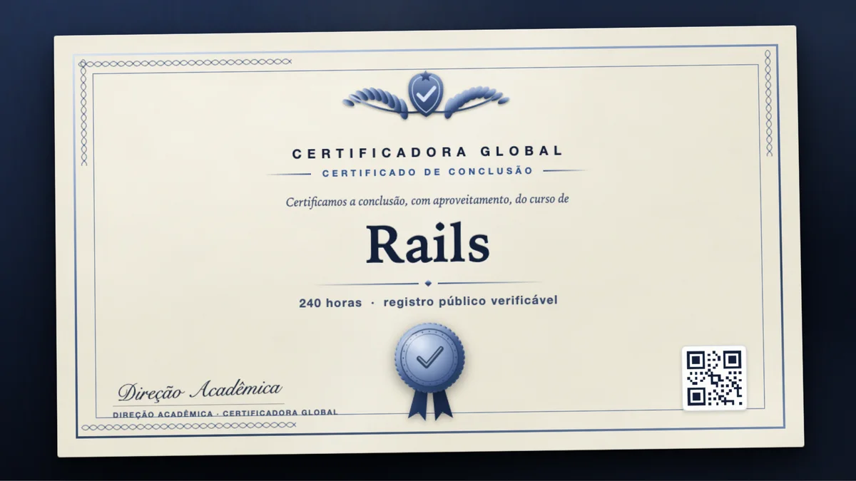Capa do curso Rails