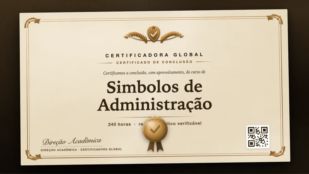 Capa do curso Simbolos de Administração