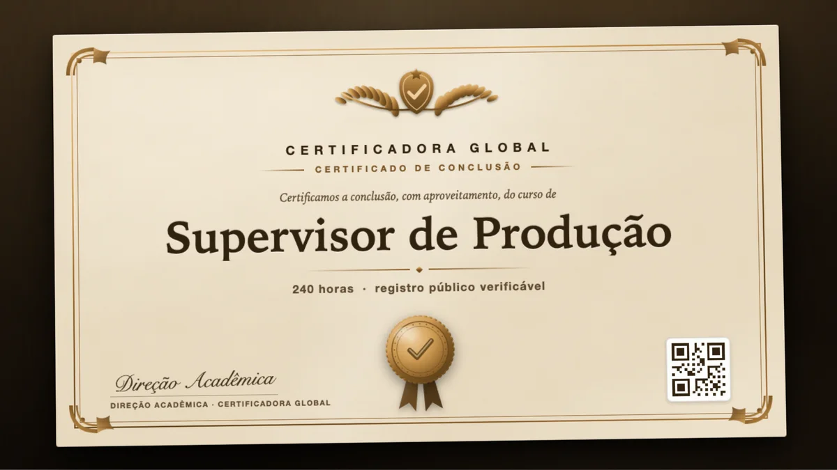 Capa do curso Supervisor de Produção