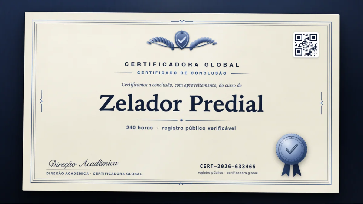 Capa do curso Zelador Predial
