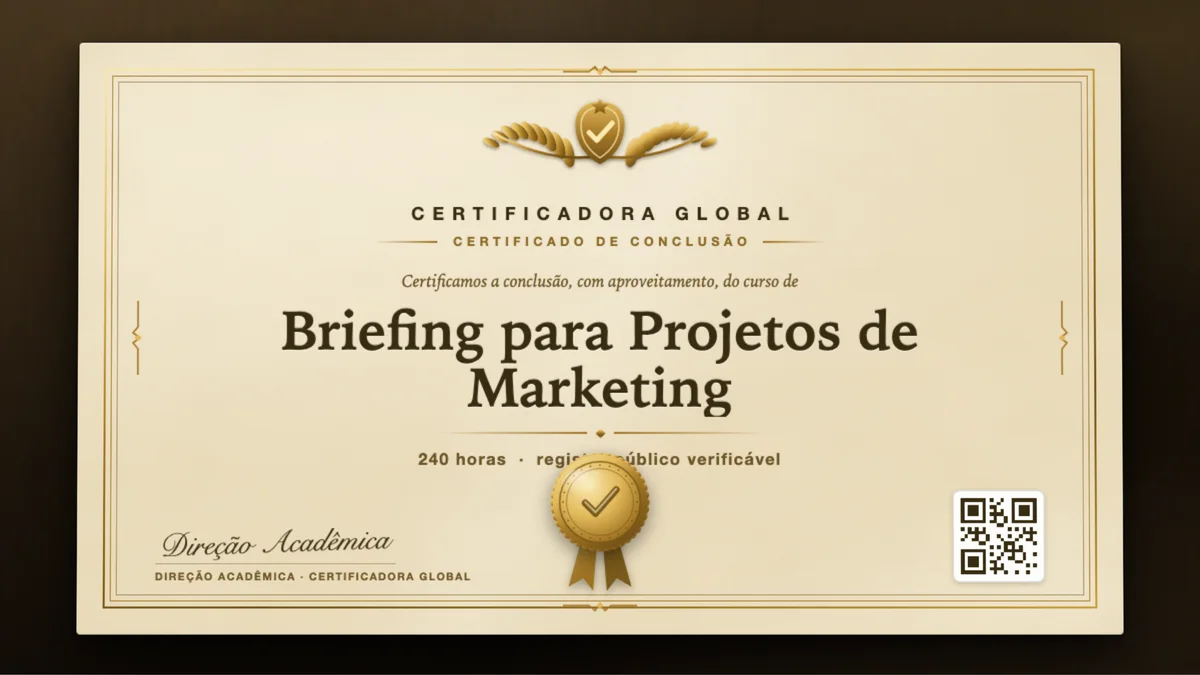Capa do curso Briefing para Projetos de Marketing