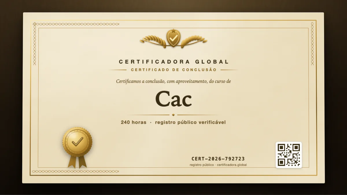 Capa do curso Cac