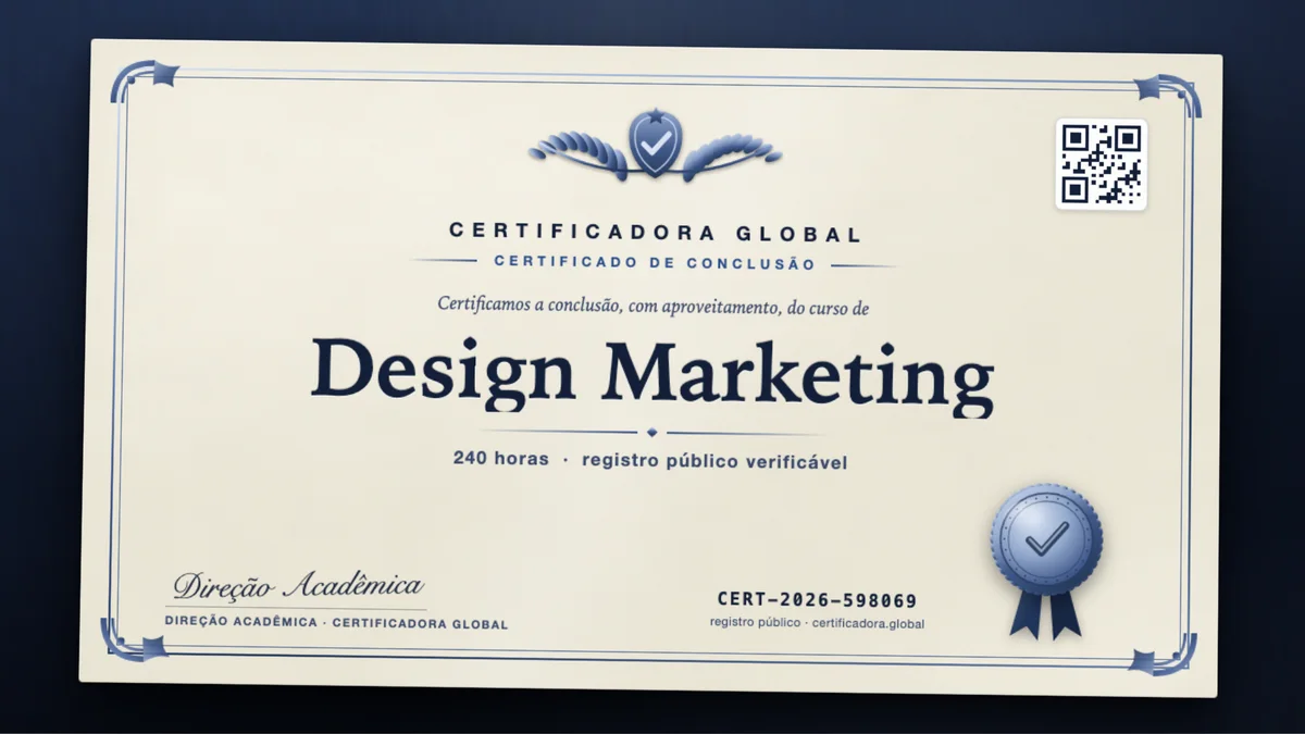 Capa do curso Design Marketing