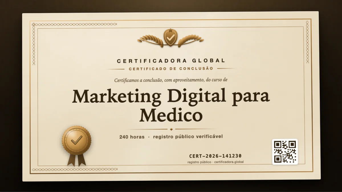 Capa do curso Marketing Digital para Medico