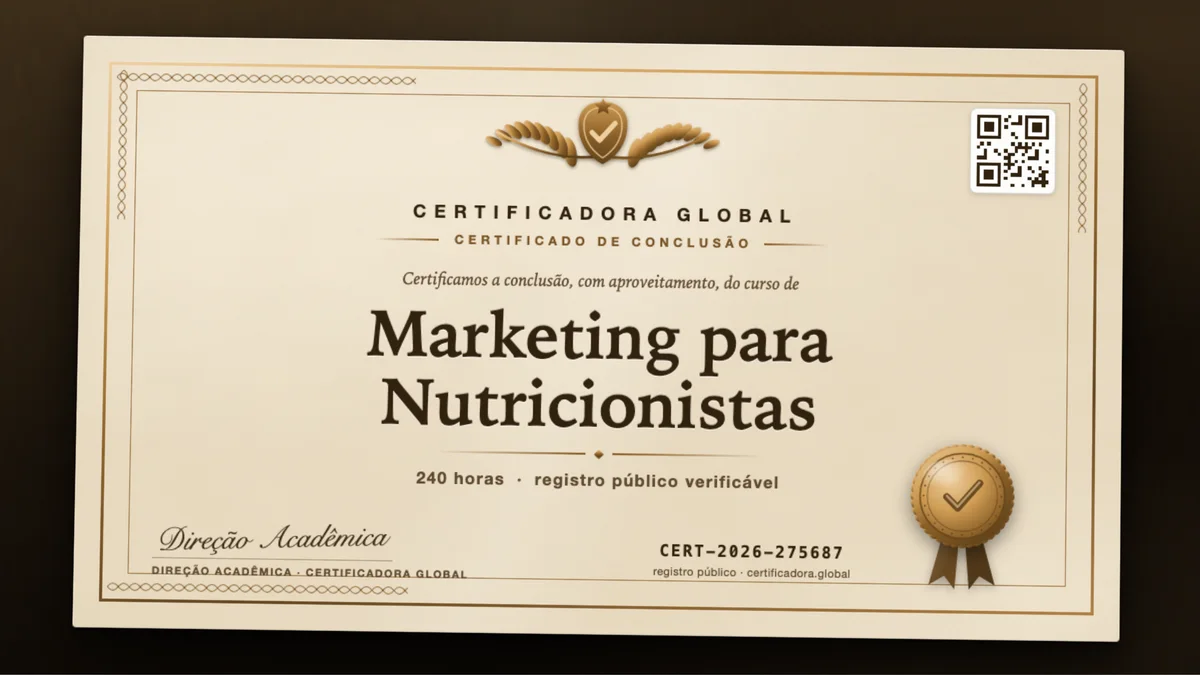 Capa do curso Marketing para Nutricionistas