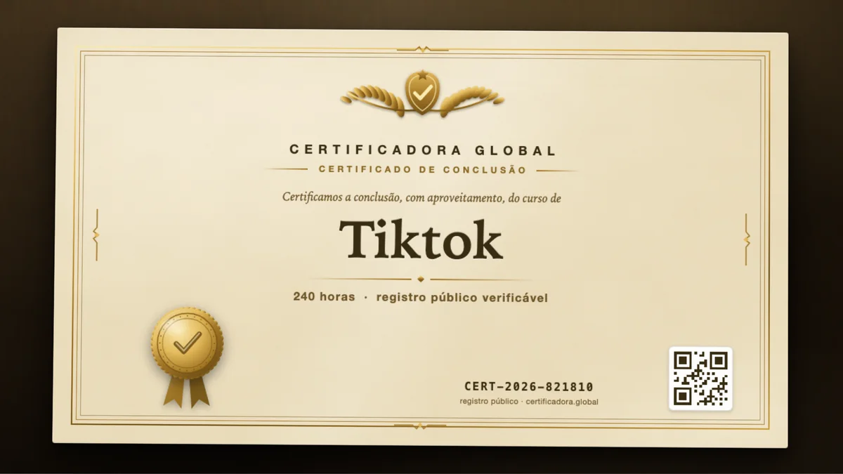 Capa do curso Tiktok