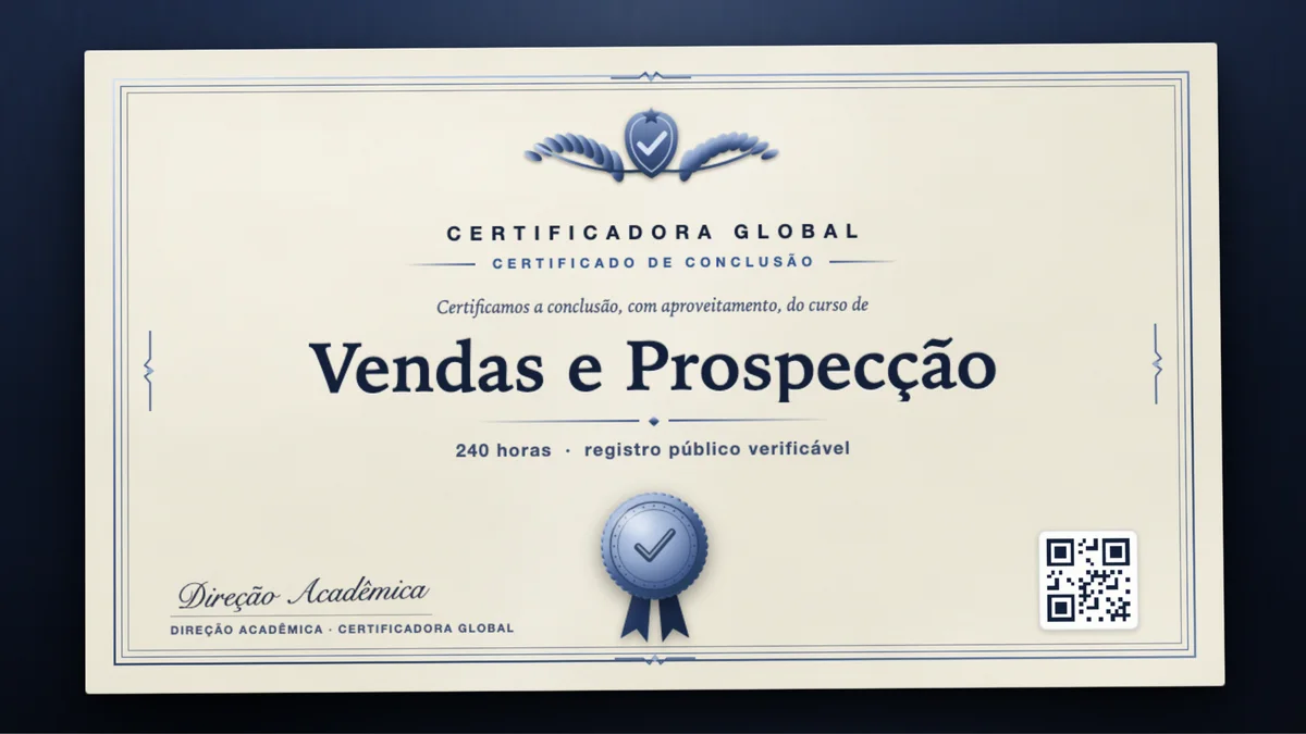 Capa do curso Vendas e Prospecção