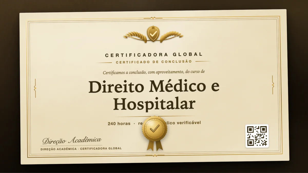 Capa do curso Direito Médico e Hospitalar