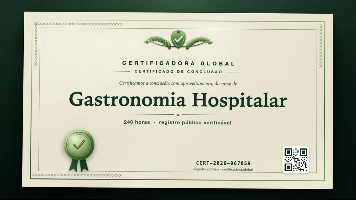 Capa do curso Gastronomia Hospitalar