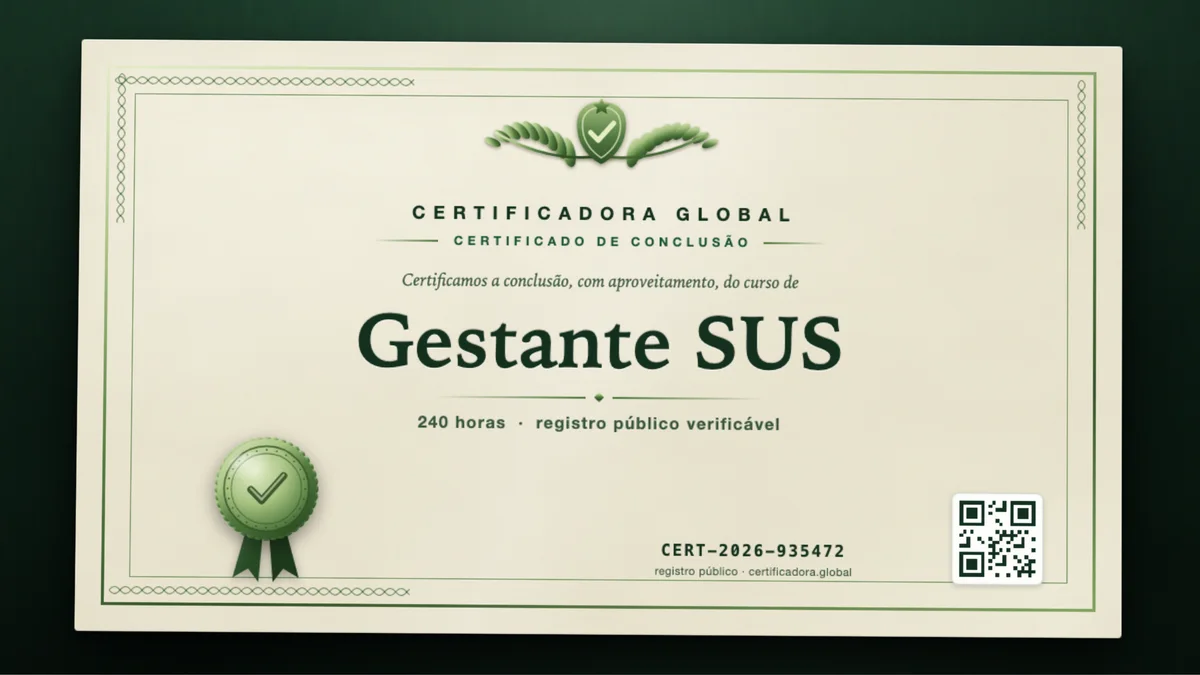 Capa do curso Gestante SUS