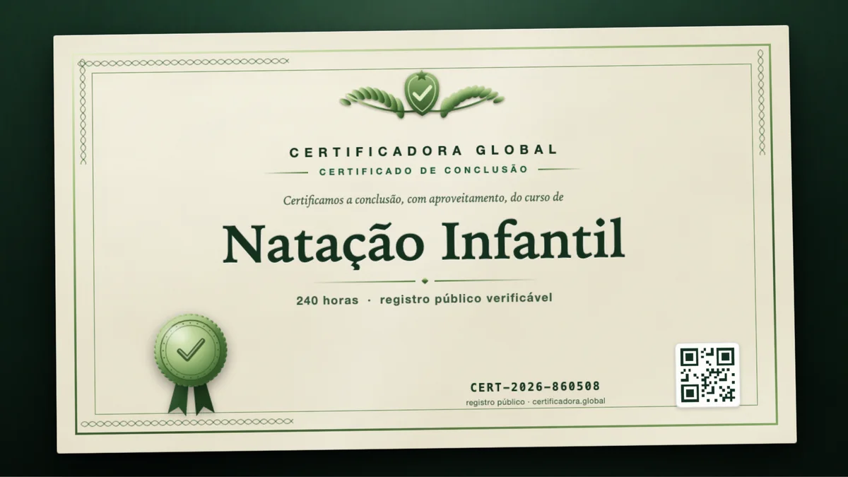 Capa do curso Natação Infantil