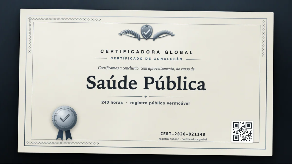Capa do curso Saúde Pública