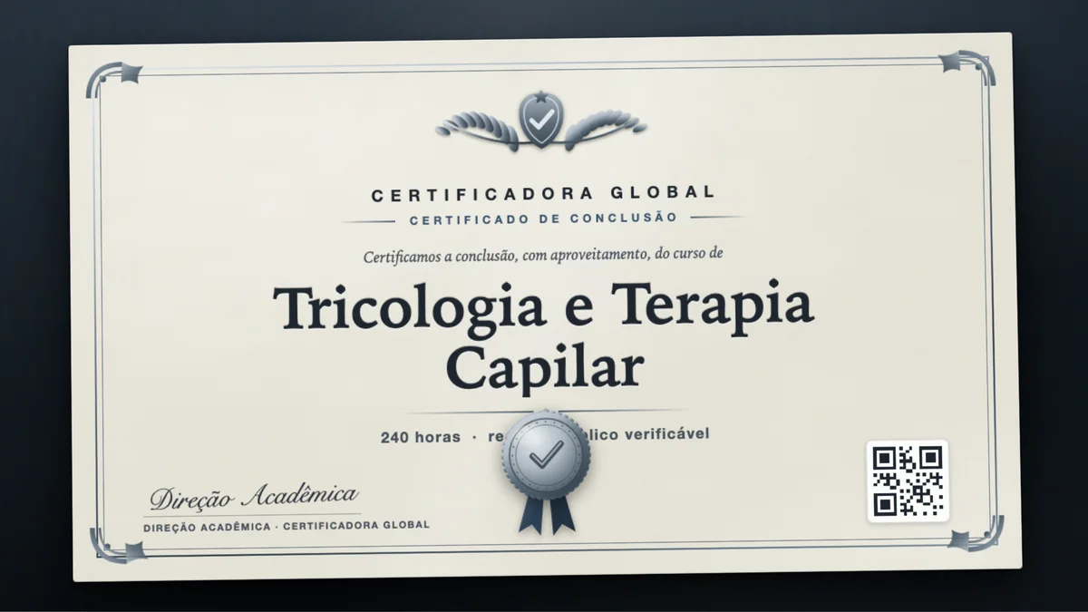 Capa do curso Tricologia e Terapia Capilar