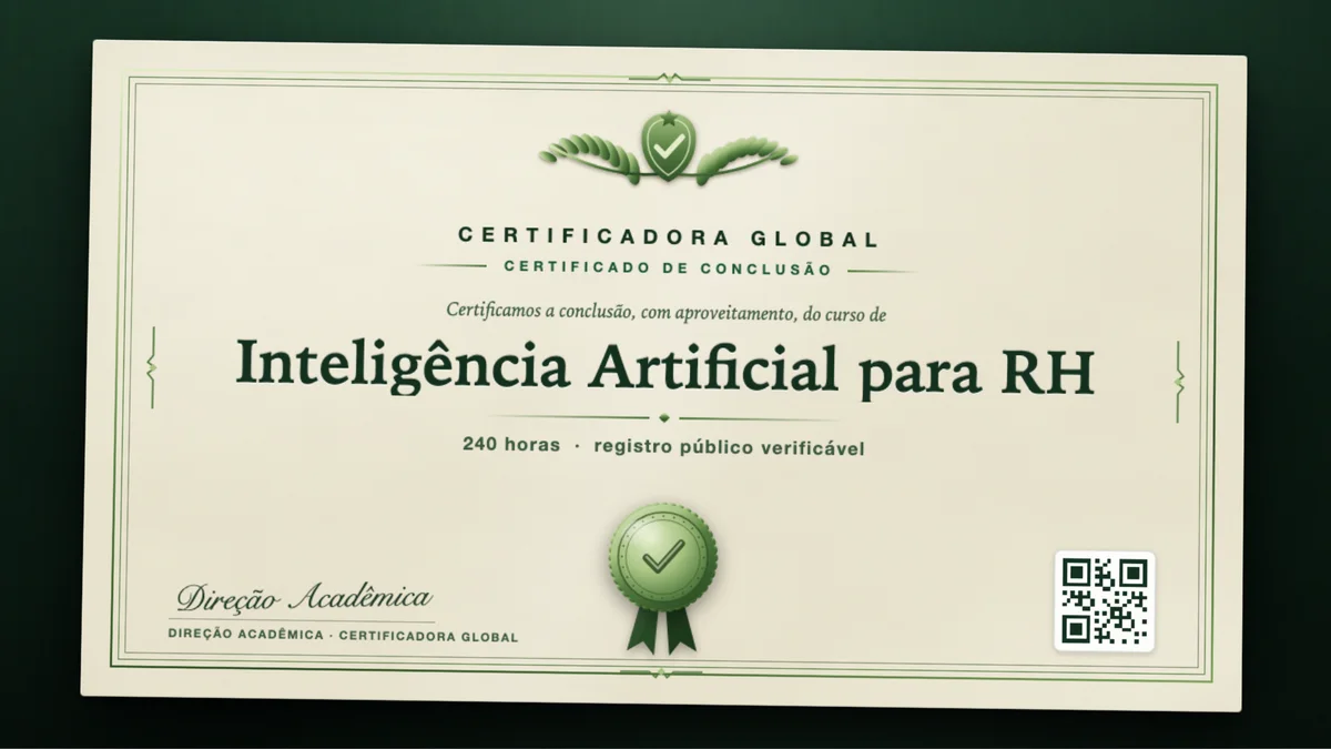 Capa do curso Inteligência Artificial para RH