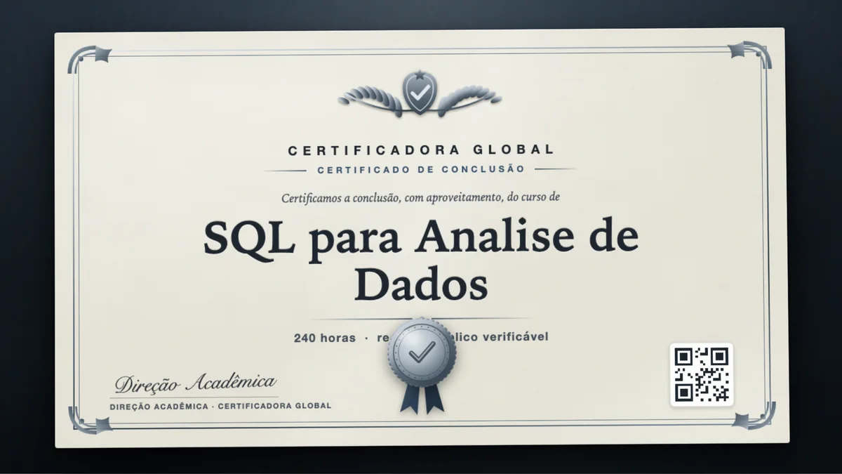 Capa do curso SQL para Analise de Dados
