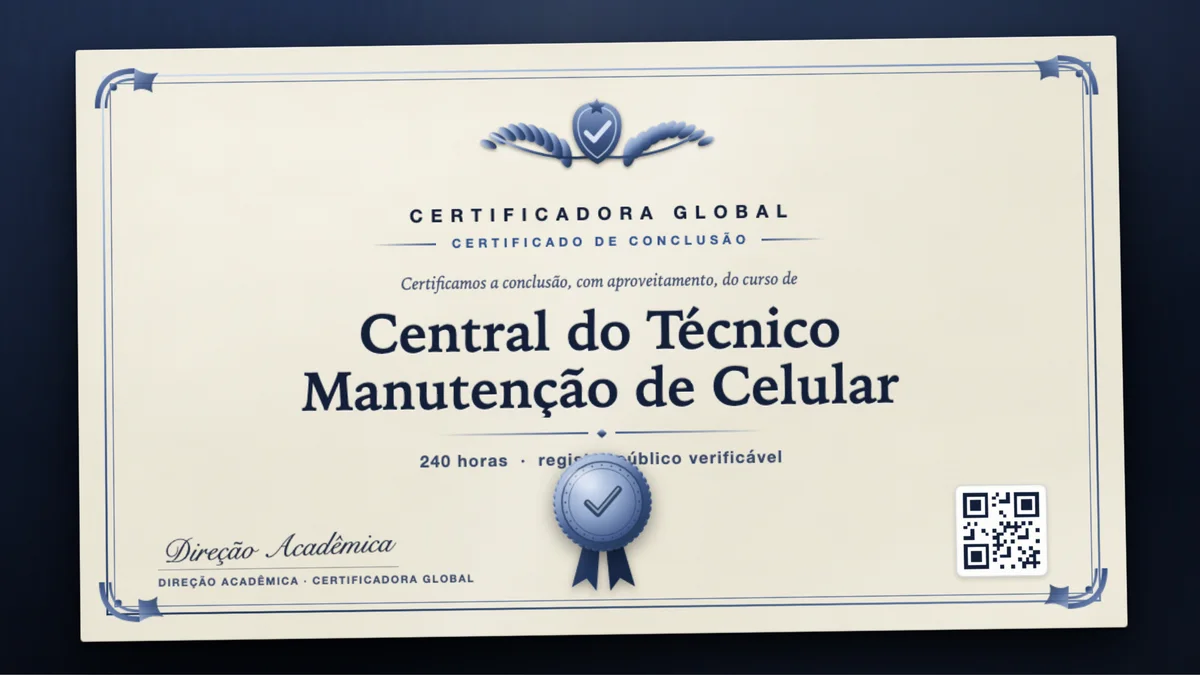 Capa do curso Central do Técnico Manutenção de Celular