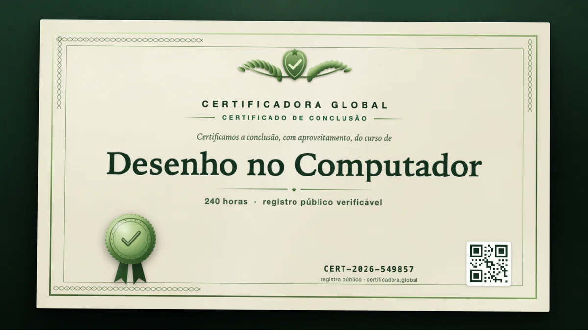Capa do curso Desenho no Computador