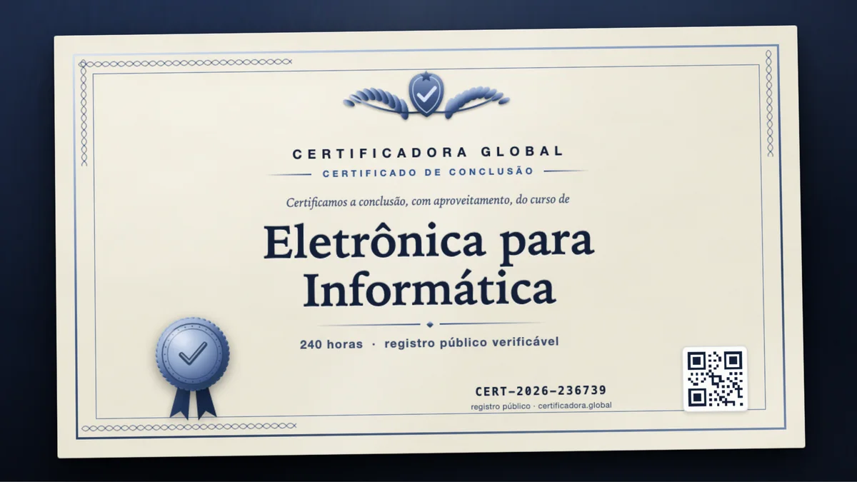 Capa do curso Eletrônica para Informática